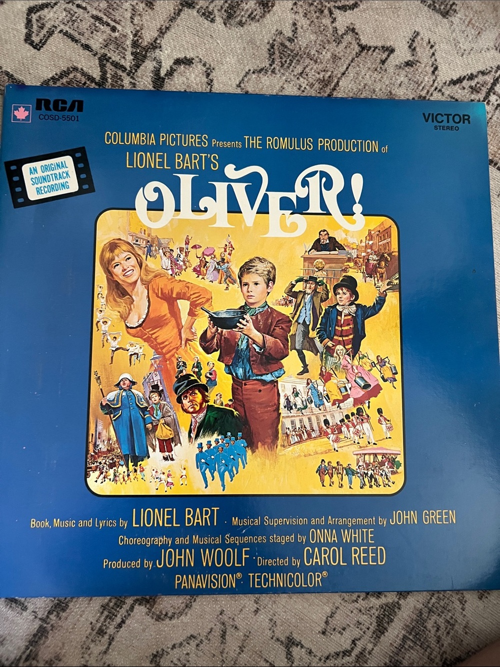 RCA Oliver! Soundtrack Vinyl LP - Blue Cover
